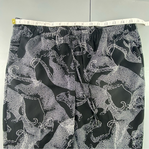 The Limited leopard cat black & white print wide leg pant, M - Picture 11 of 15